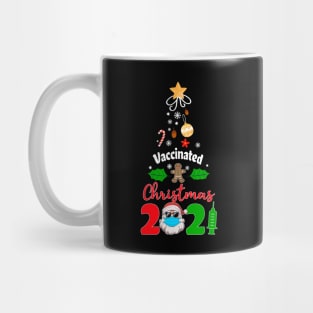 Vaccinated Christmas 2021 Tee, Funny Design Pajamas Family Mug